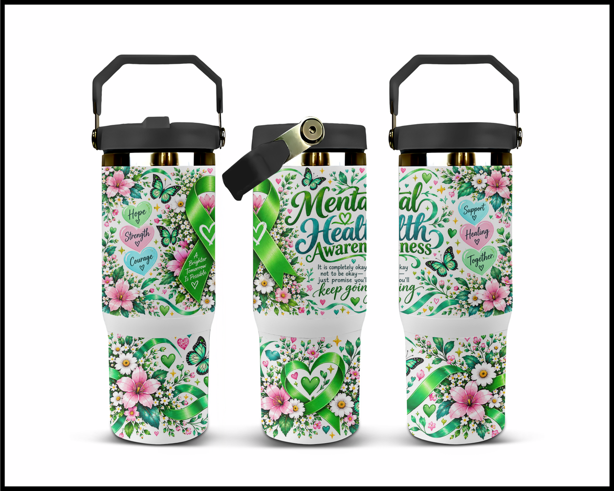 Mental Health Awareness Stainless Steel Big Guzzler Tumbler (2068)
