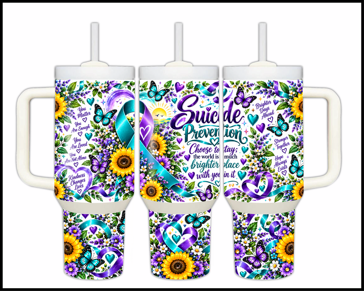 Suicide Prevention Stainless Steel Big Guzzler Tumbler (2073)