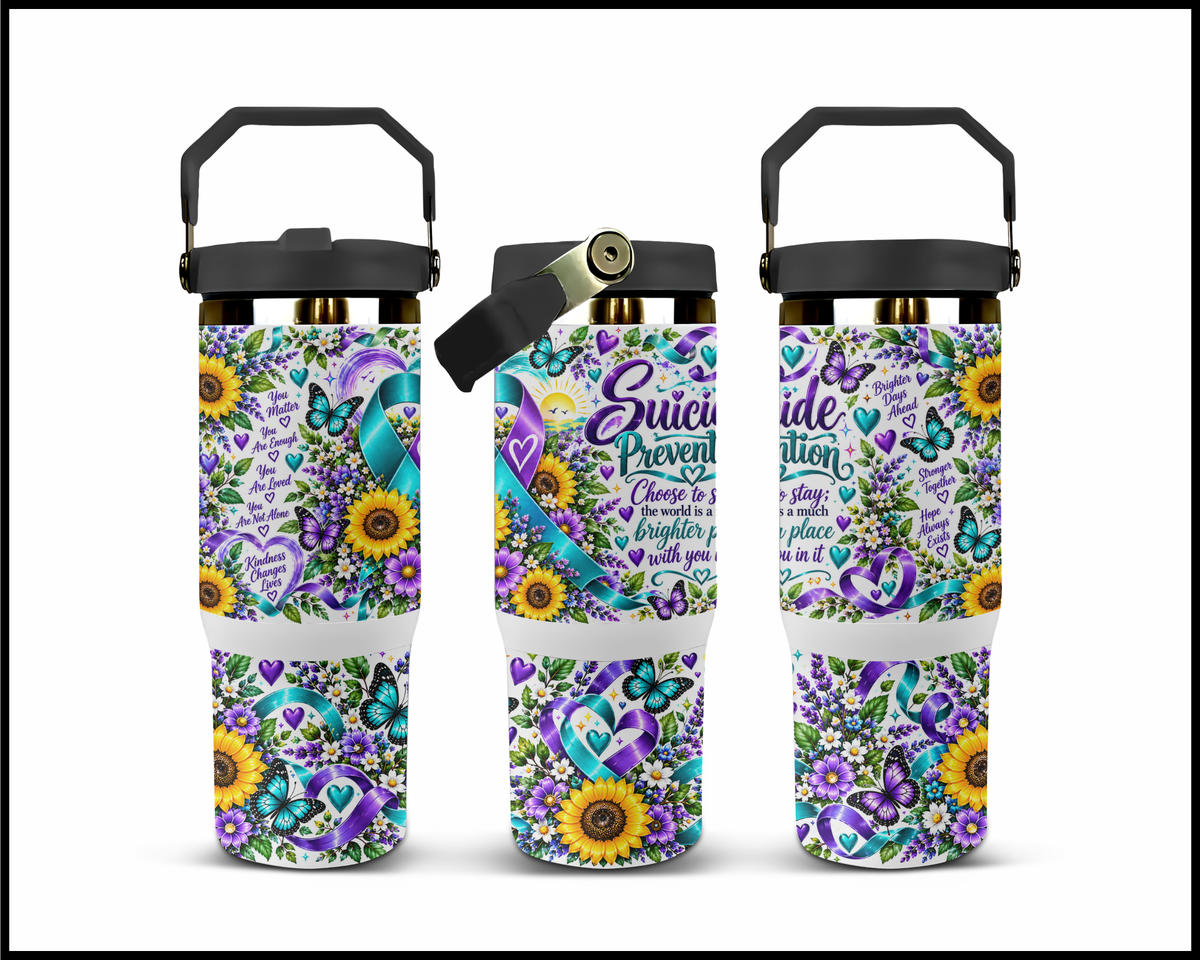 Suicide Prevention Stainless Steel Big Guzzler Tumbler (2073)