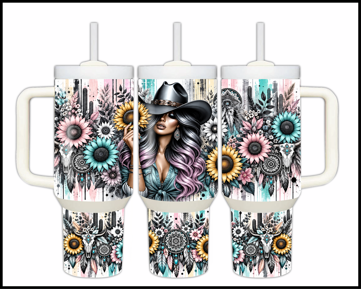 Wild Like The West Stainless Steel Big Guzzler Tumbler (2076)