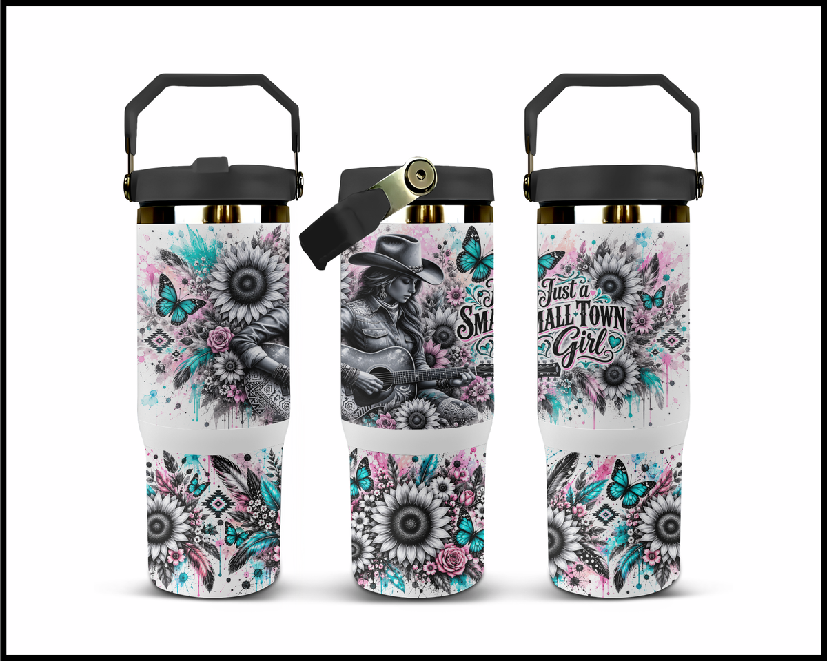 Just A Small Town Girl Stainless Steel Big Guzzler Tumbler (2079)
