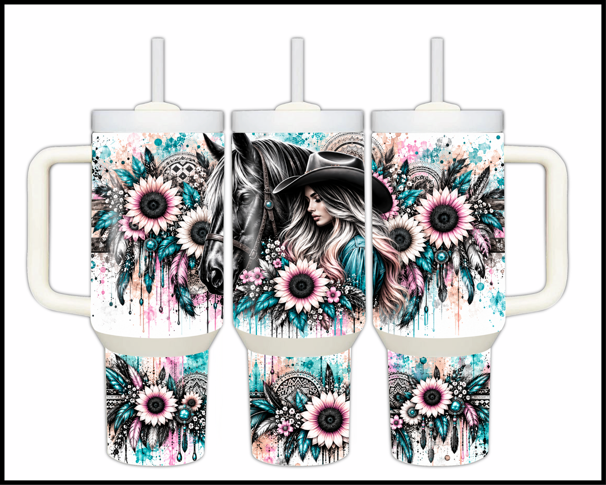 Just A Girl Who Loves Horses Stainless Steel Big Guzzler Tumbler (2084)