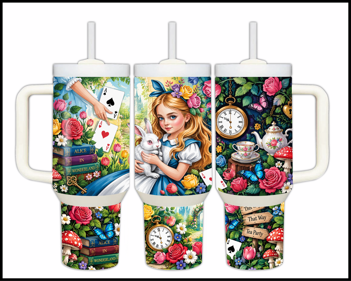 Curiouser & Cute Stainless Steel Big Guzzler Tumbler (2085)