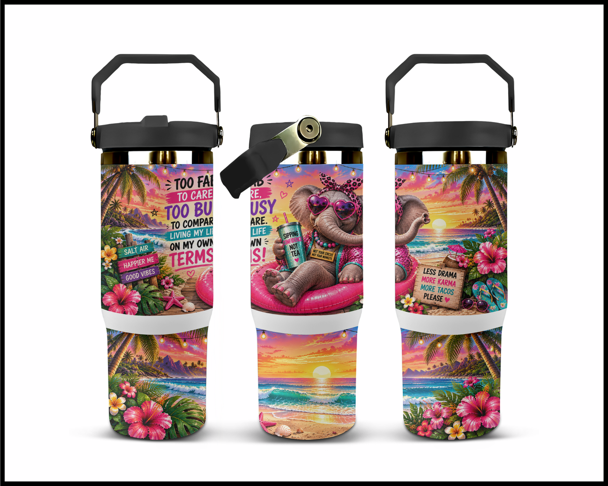 To Fab To Care To Busy To Compare Stainless Steel Big Guzzler Tumbler (2087)
