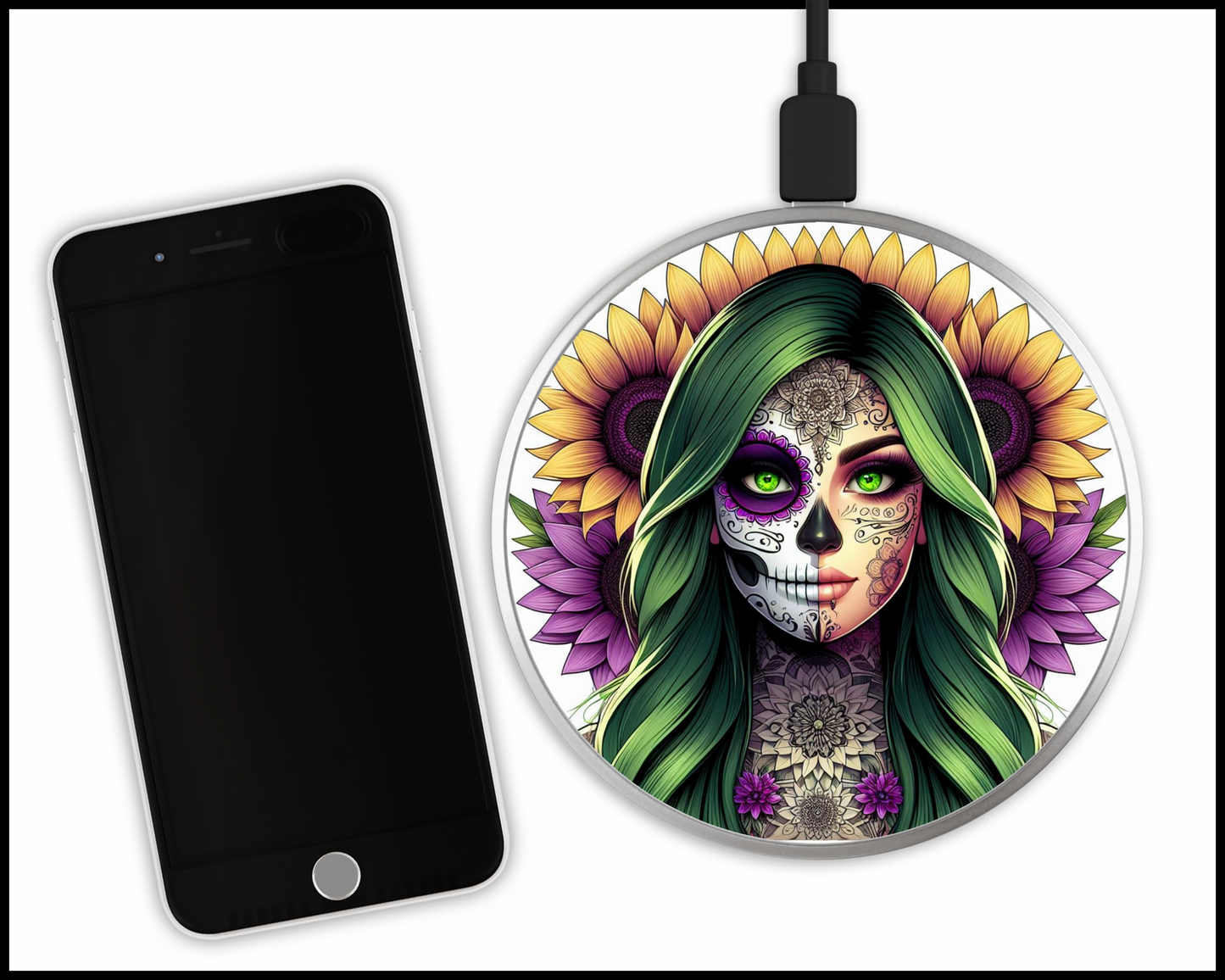 Mandala Women Sublimated Wireless Phone Charger (170)