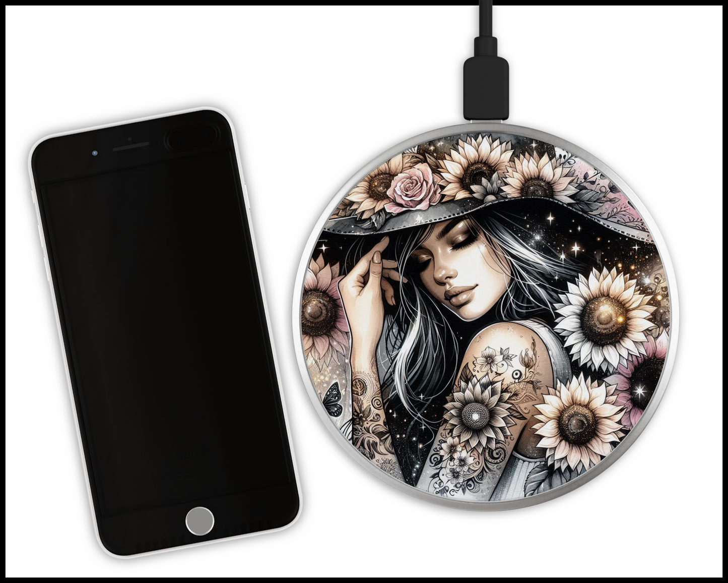 She Is Style Sublimated Wireless Phone Charger (270)