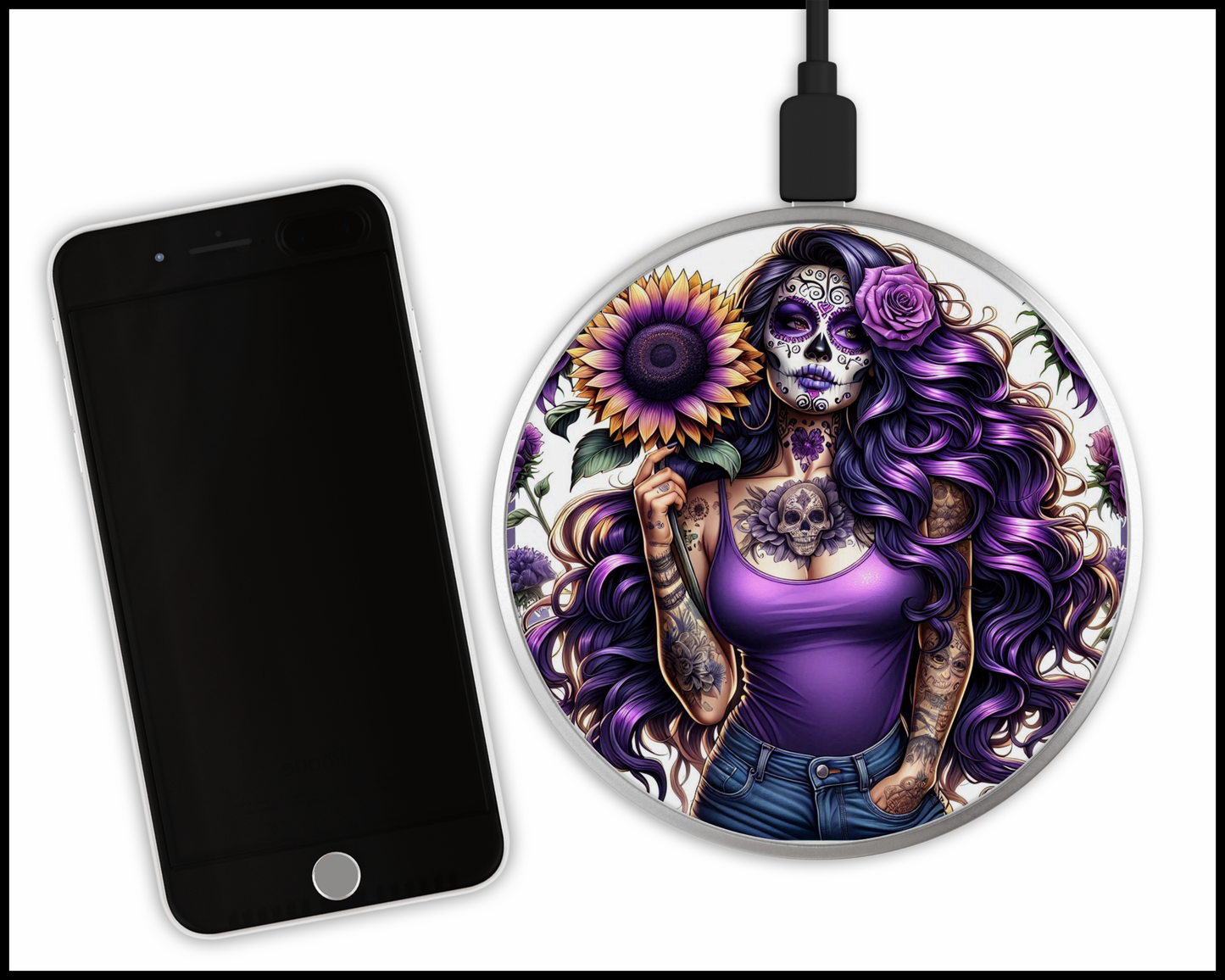 Mandala Woman Sublimated Wireless Phone Charger (220)