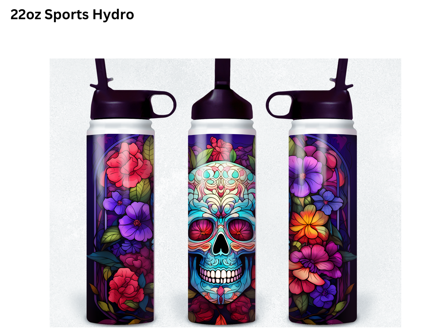 Red Eyed Candy Skull Tumbler