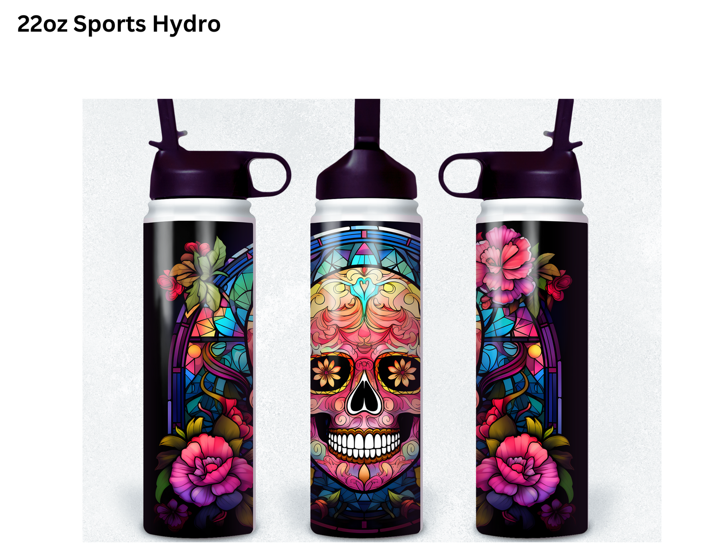 Pink Candy Skull Tumbler