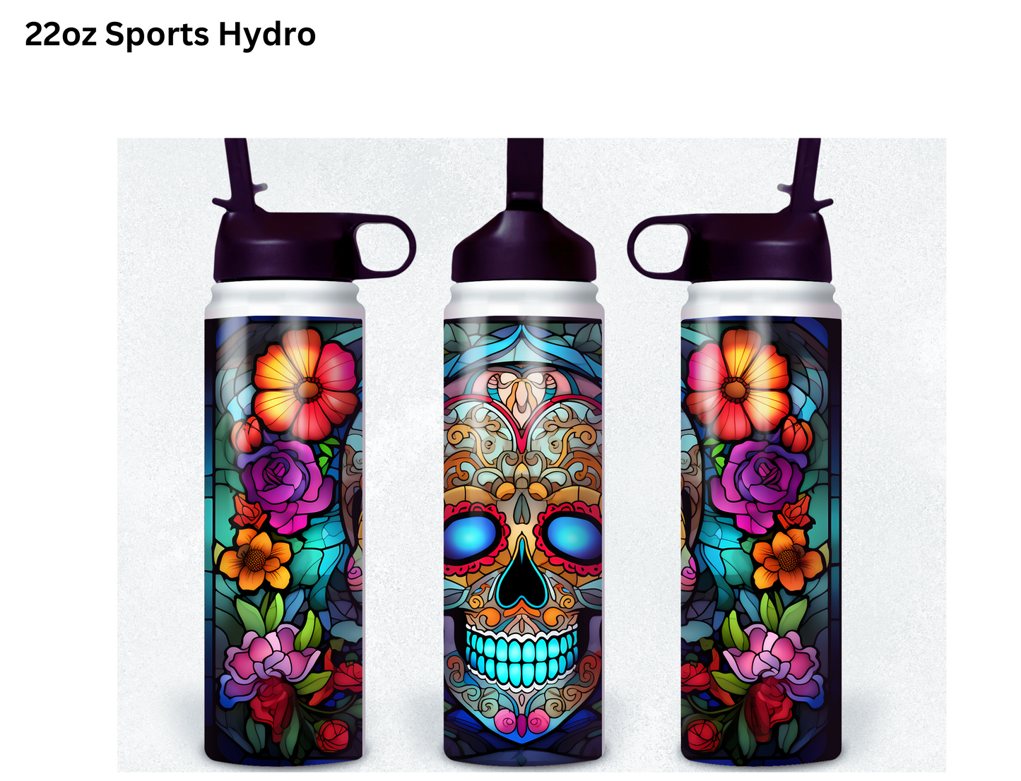 Glowed Candy Skull Tumbler