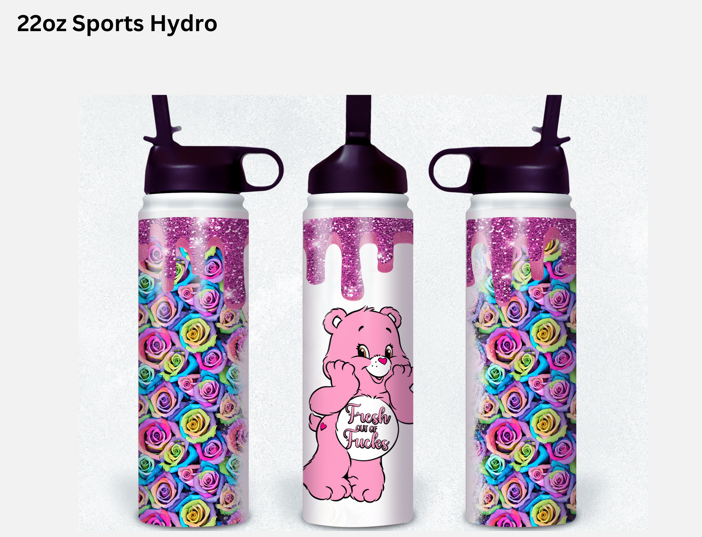 Fresh Out Of Fuxks Carebear Tumbler