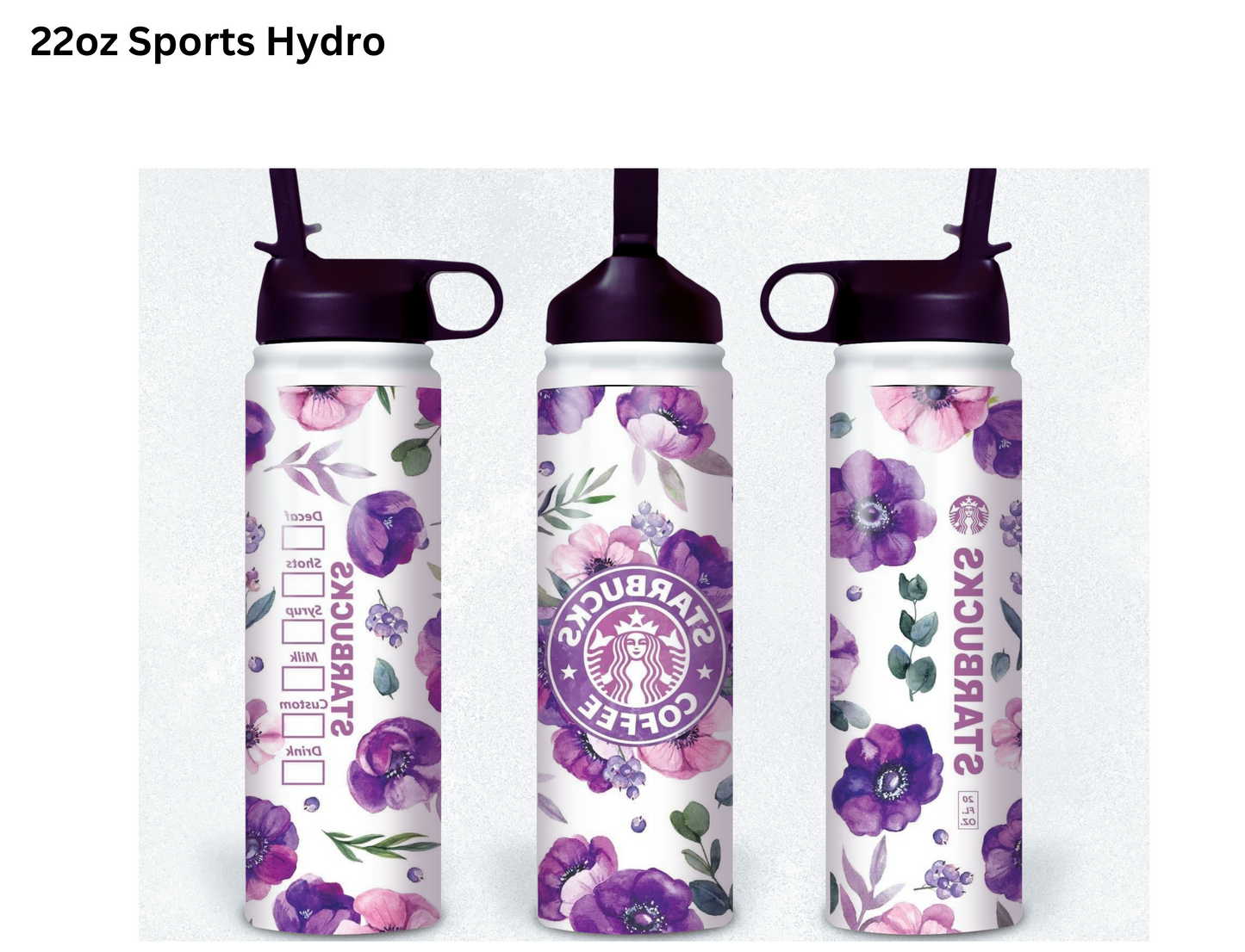 Floral Starbucks (Purple) Tumbler