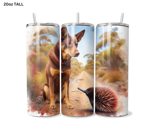 Australian Kelpie and Echidna Tumbler