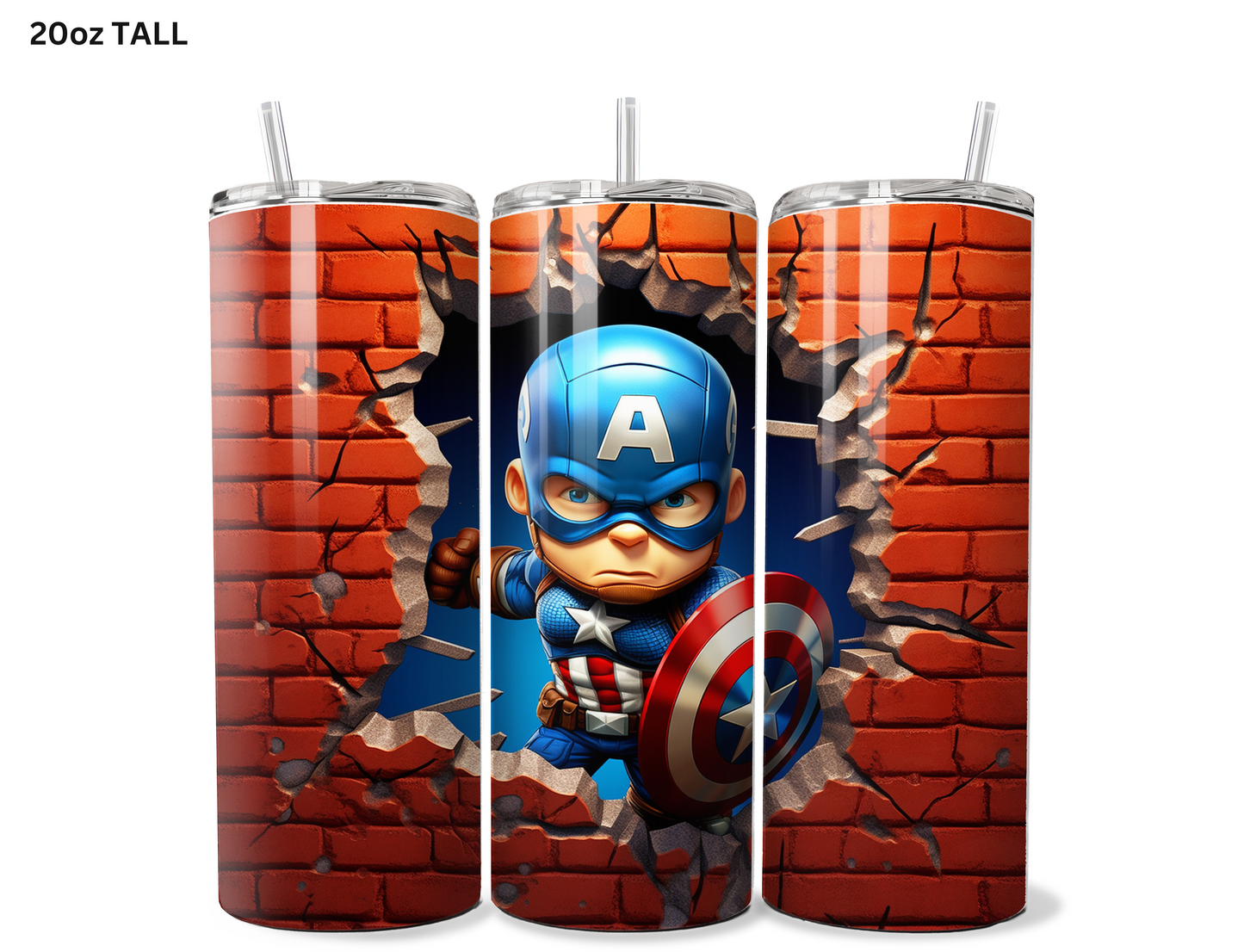 Baby Captain America Wall Break Tumbler