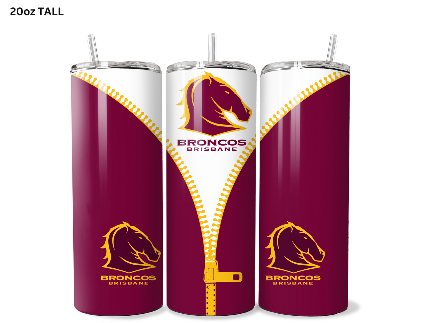 Brisbane Broncos NRL Zip Tumbler