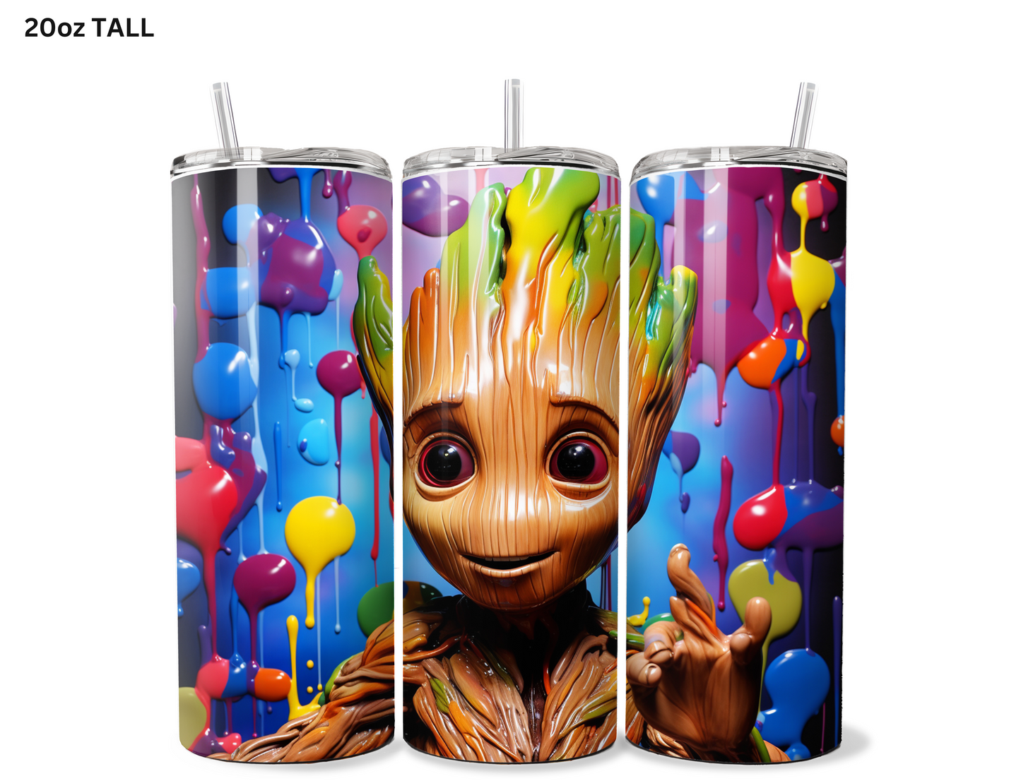 Groot Paint Splash Tumbler