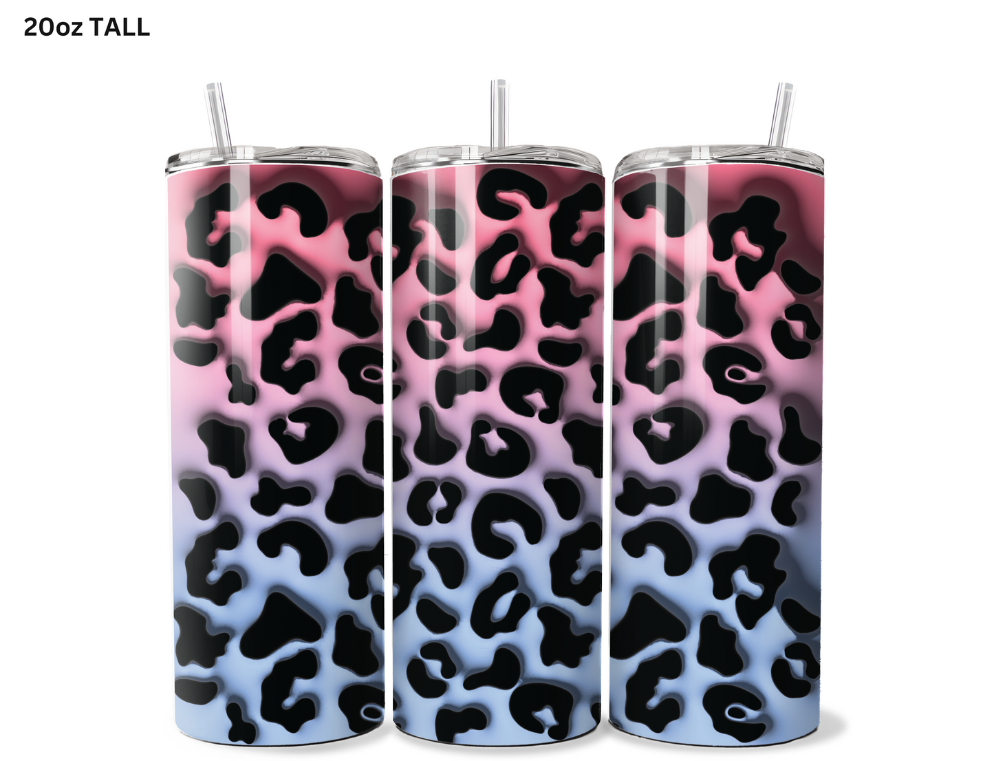 Animal Print - Sky Blue & Bubblegum Tumbler