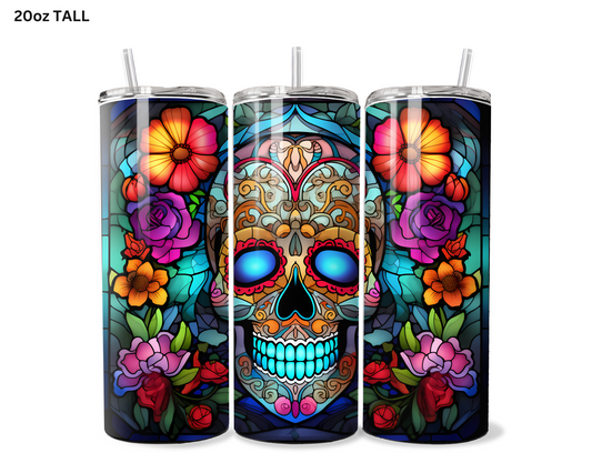 Glowed Candy Skull Tumbler