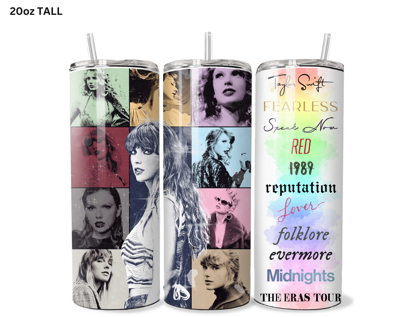 Taylor Swifts Eras Tour & Albums Tumbler