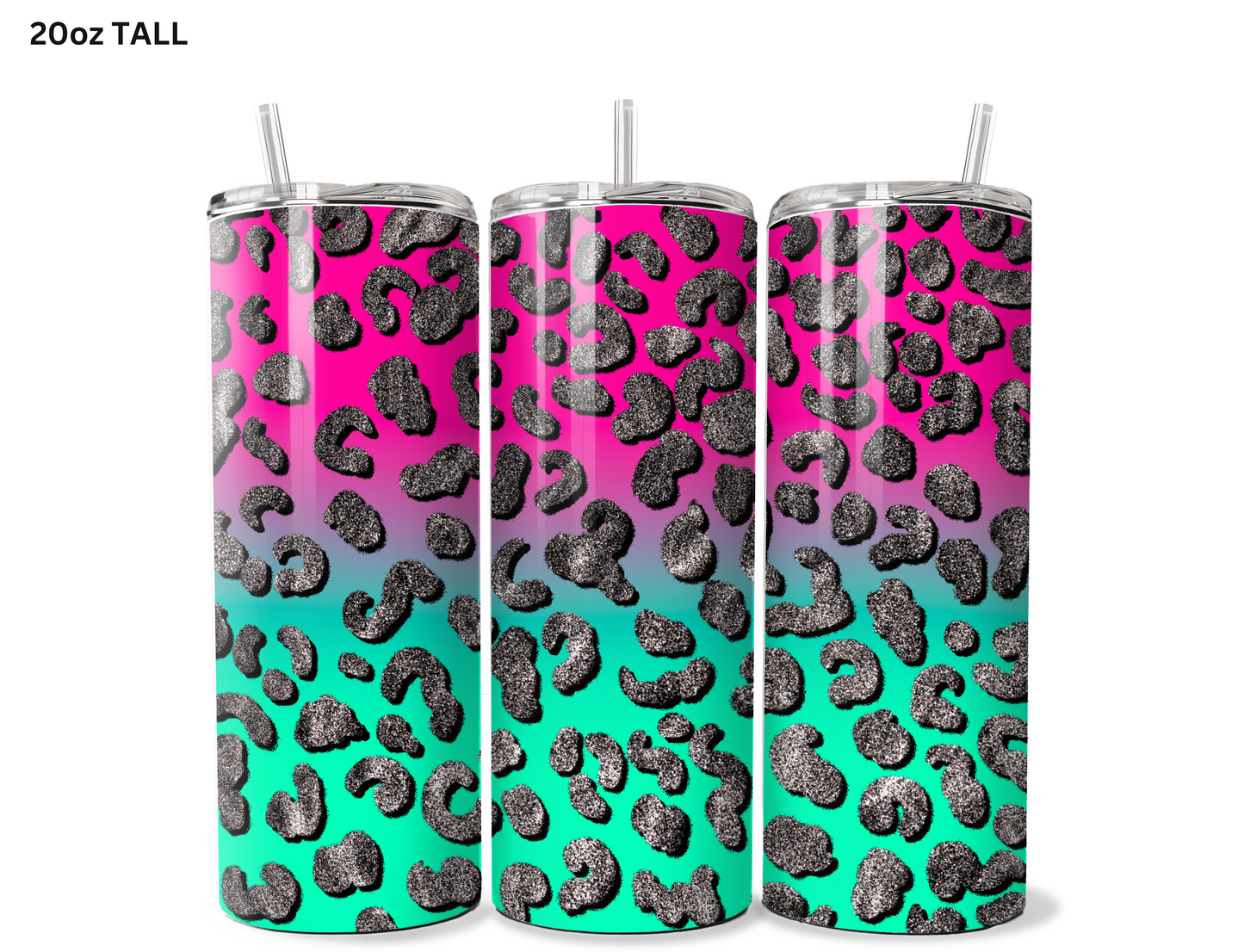 Animal Print - Neon Bling Tumbler