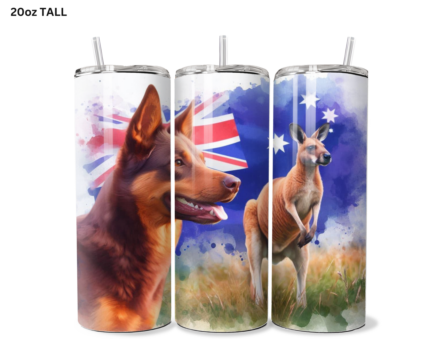 Australian Kelpie and Kangaroo Tumbler