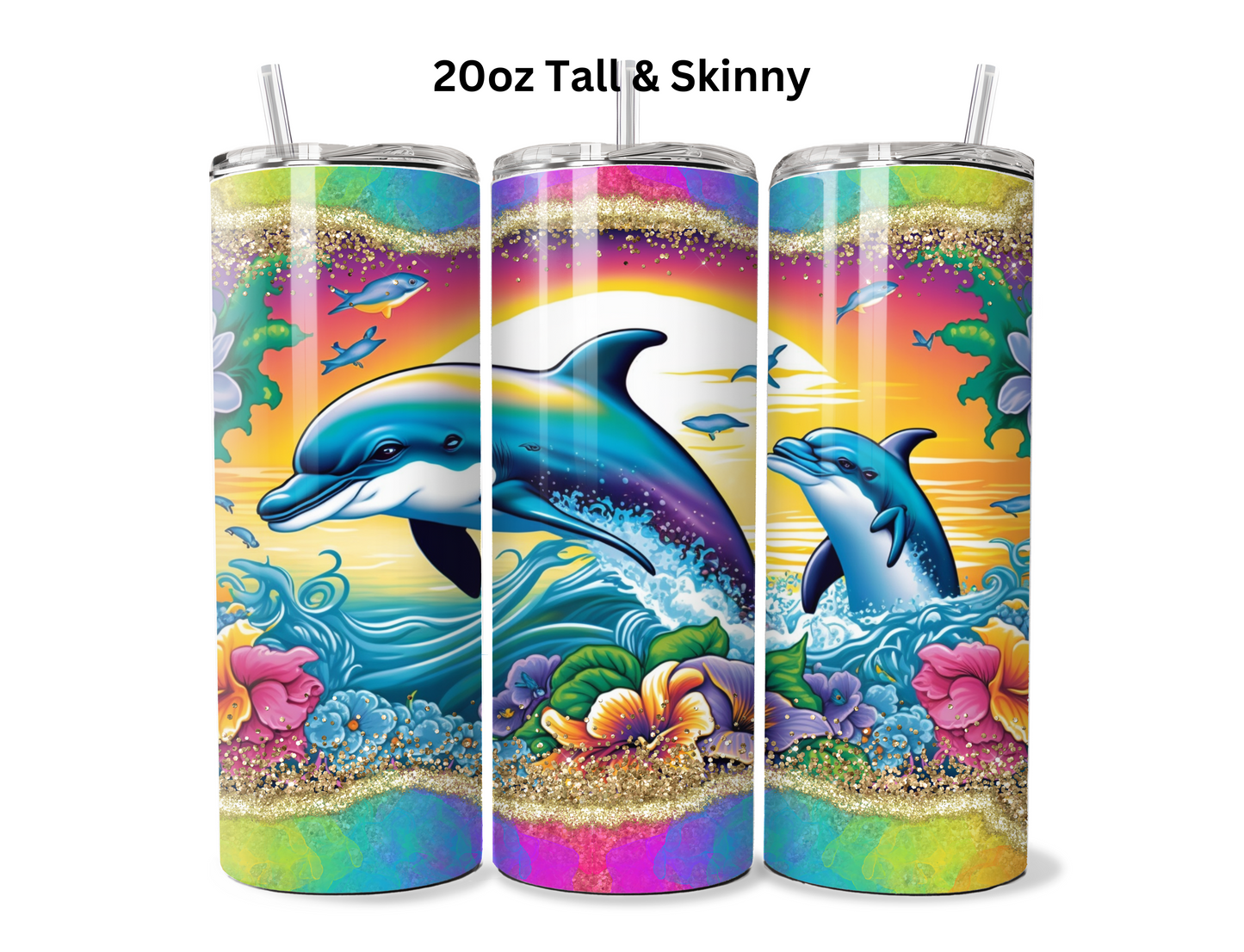 Colorful Dolphin Tumbler