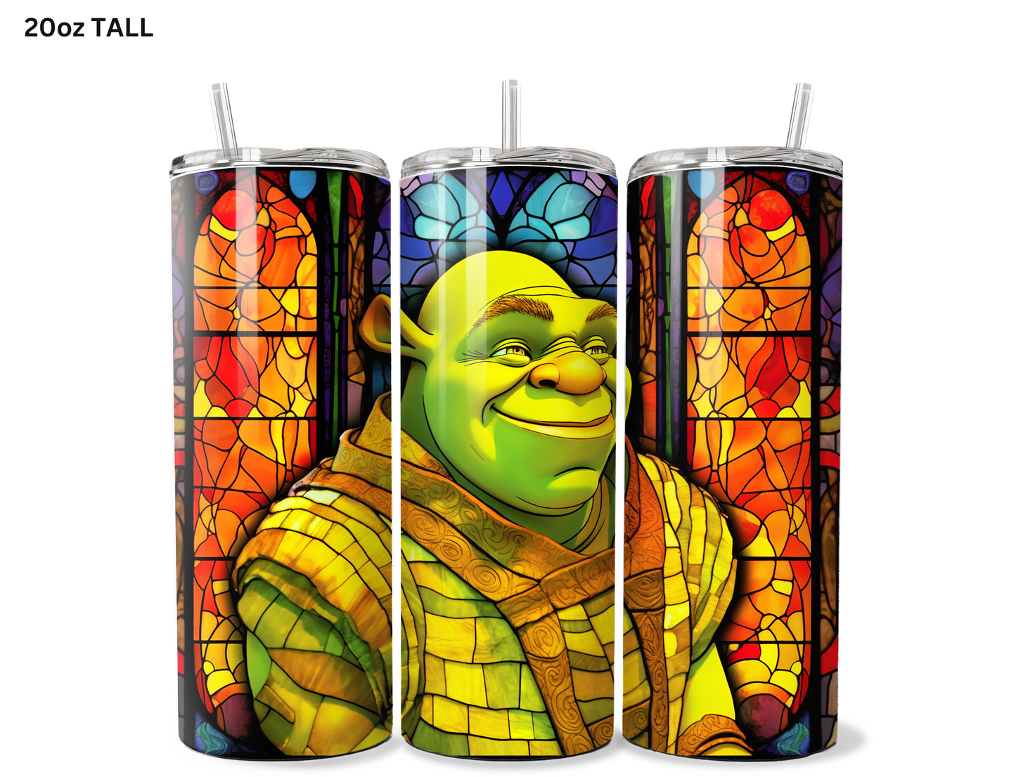 Shrek Stained Glass Tumbler