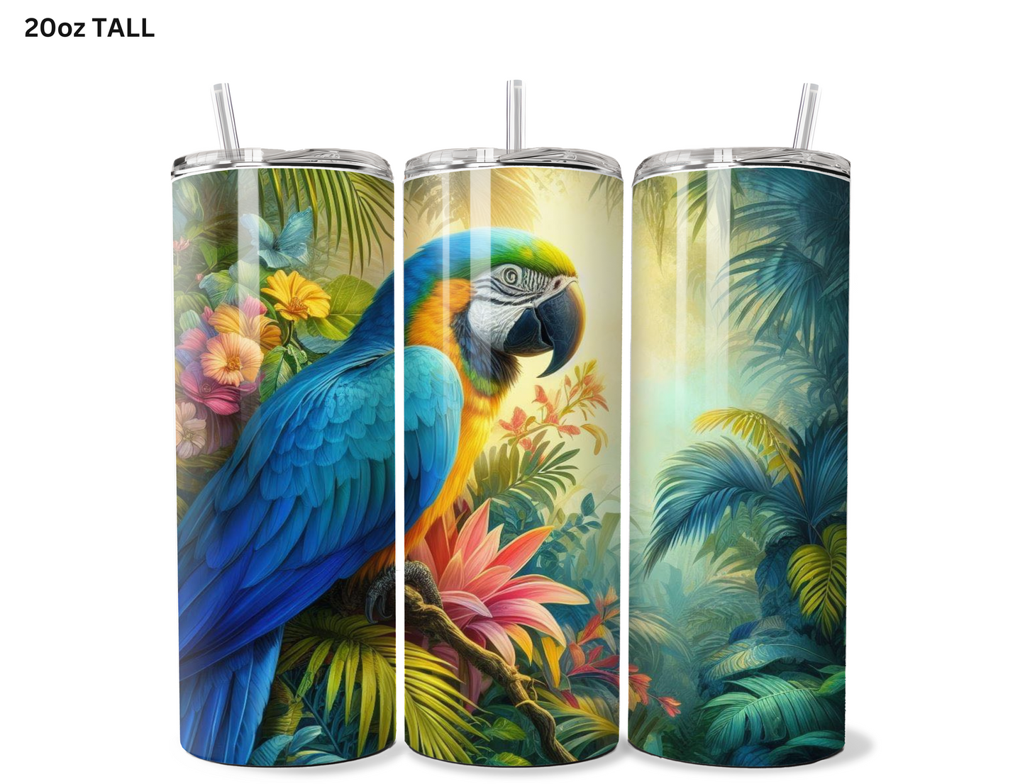 Blue & Gold McCaw Tumbler