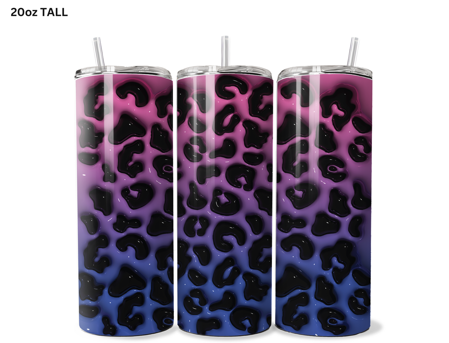 Animal Print - Pink Blue Tumbler