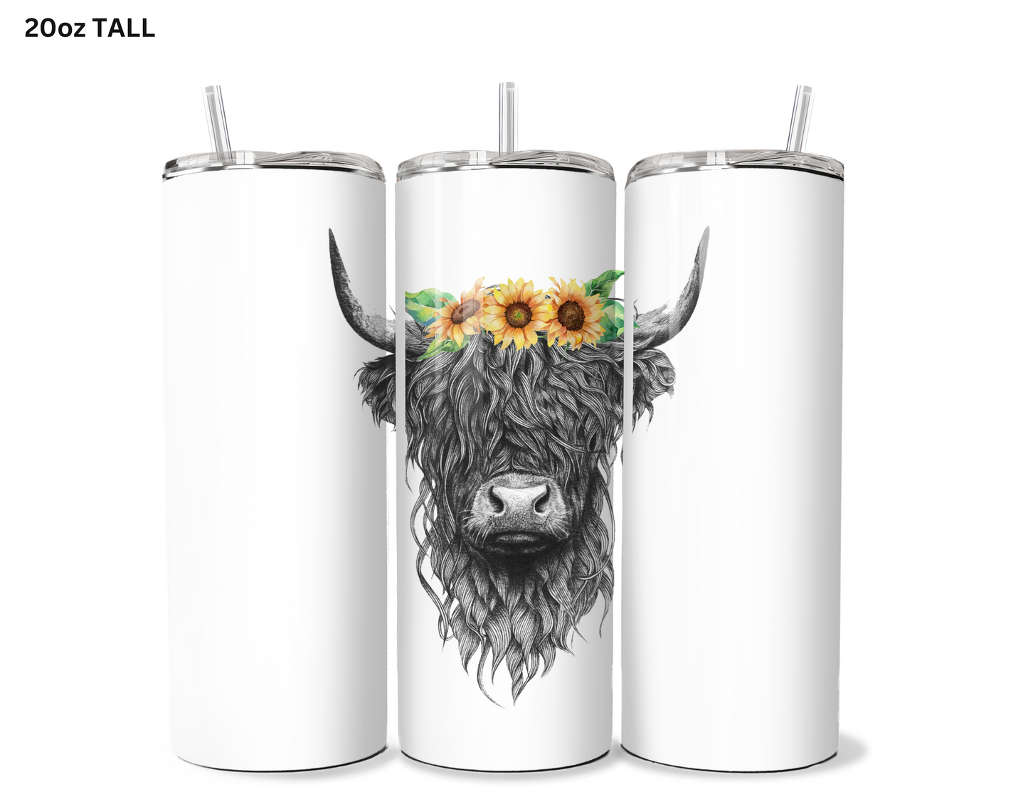 Sophisticated Highlander Cow Tumbler