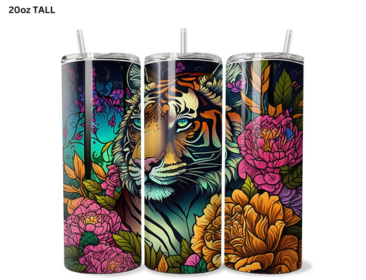 Floral Tiger Tumbler