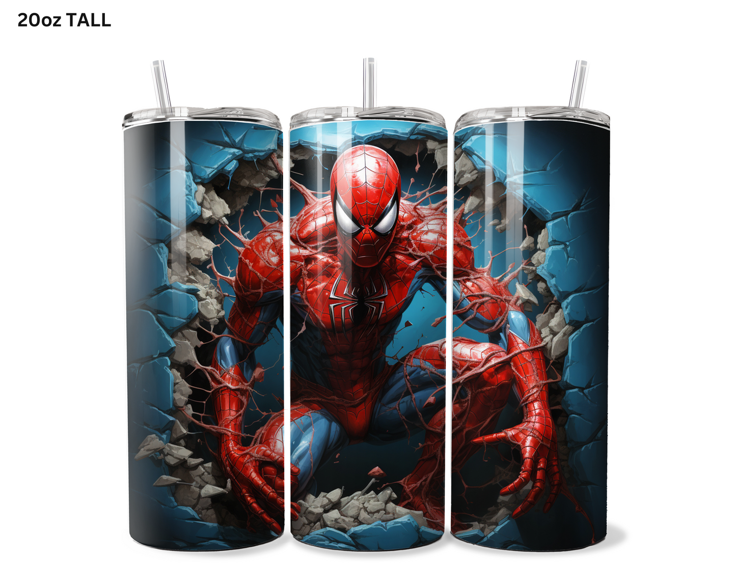 Spiderman (Crouch) Wall Break Tumbler