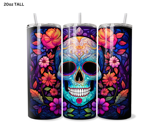 Black Eyed Candy Skull Tumbler