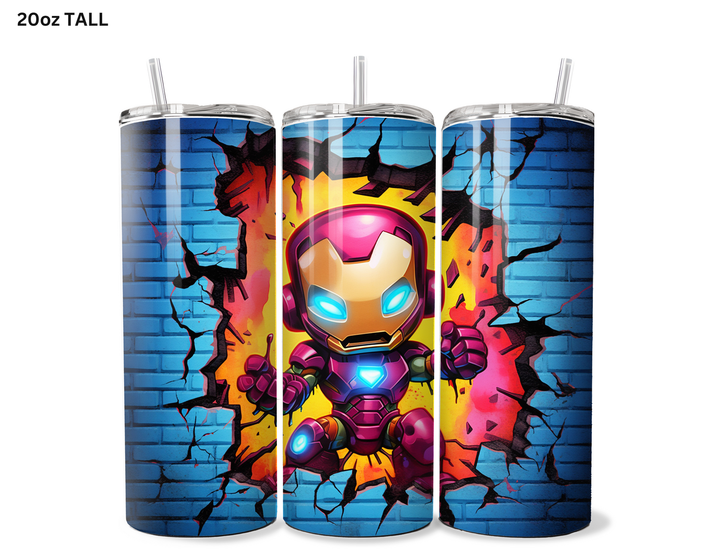 Baby Iron Man Wall Break Tumbler