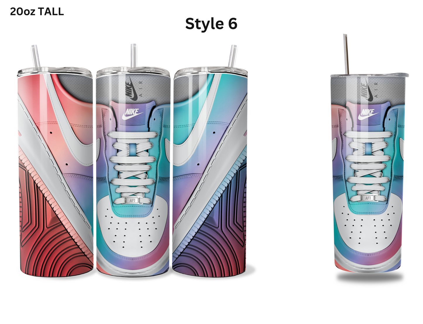 Rainbow Nikes (Shoe Inspired Tumbler)