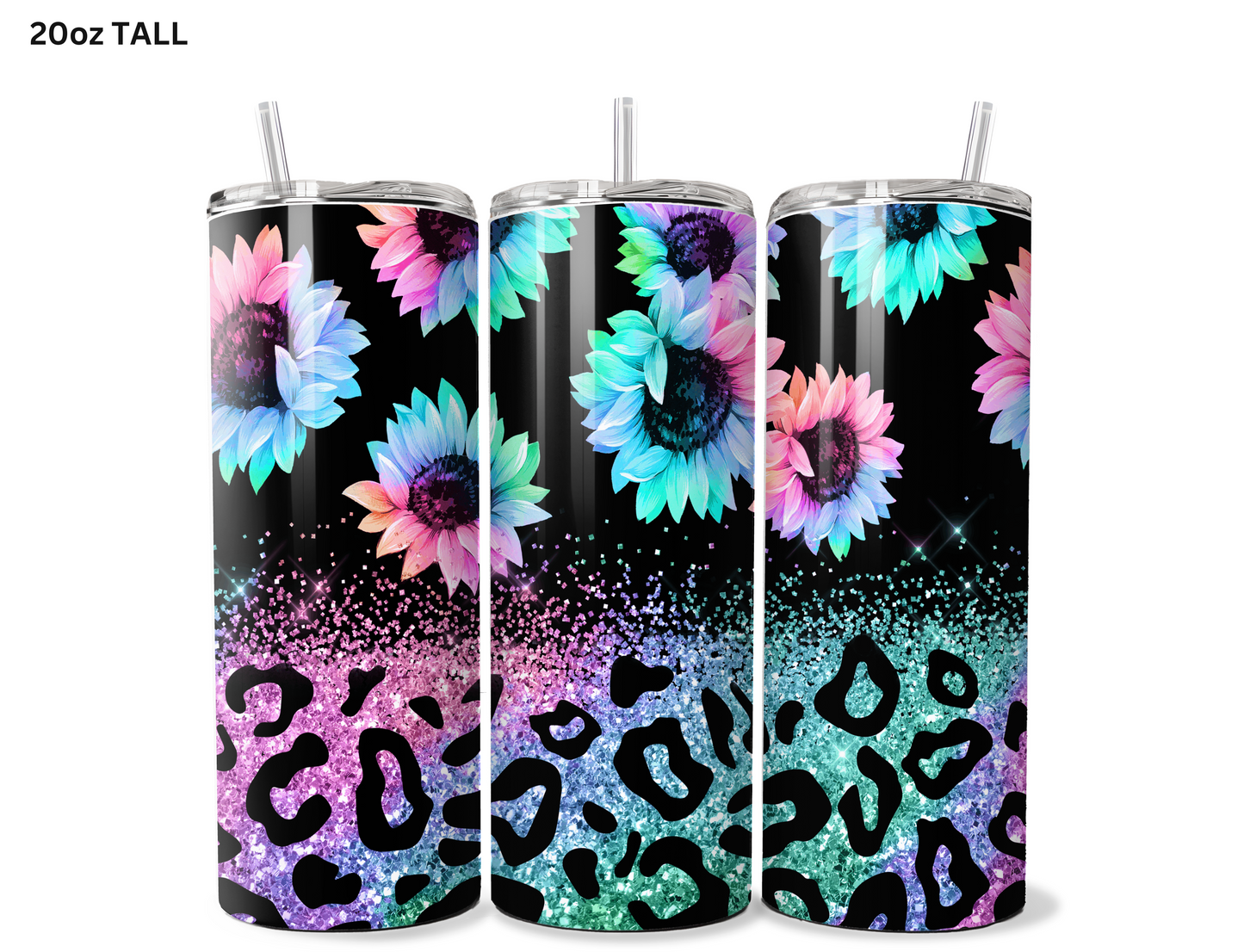 Rainbow Sunflowers Tumbler