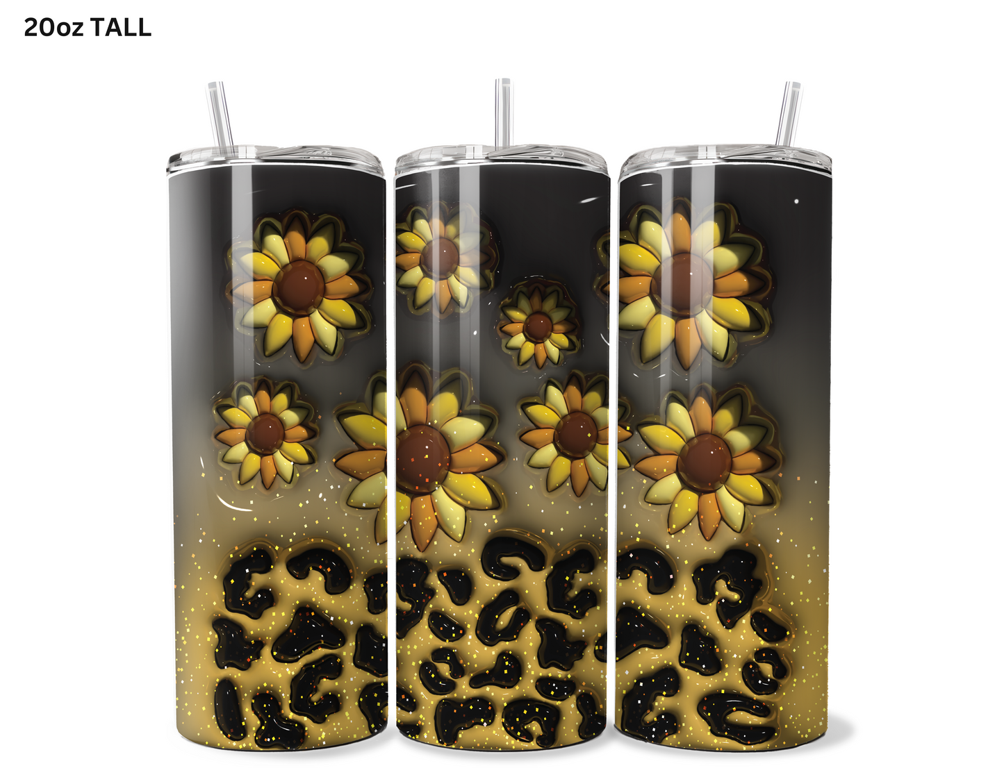 Puff Sunflowers Tumbler