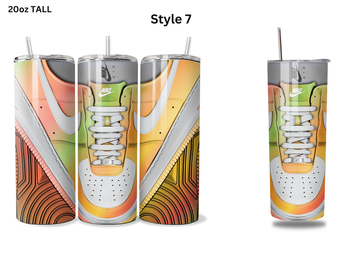 Rainbow Nikes (Shoe Inspired Tumbler)