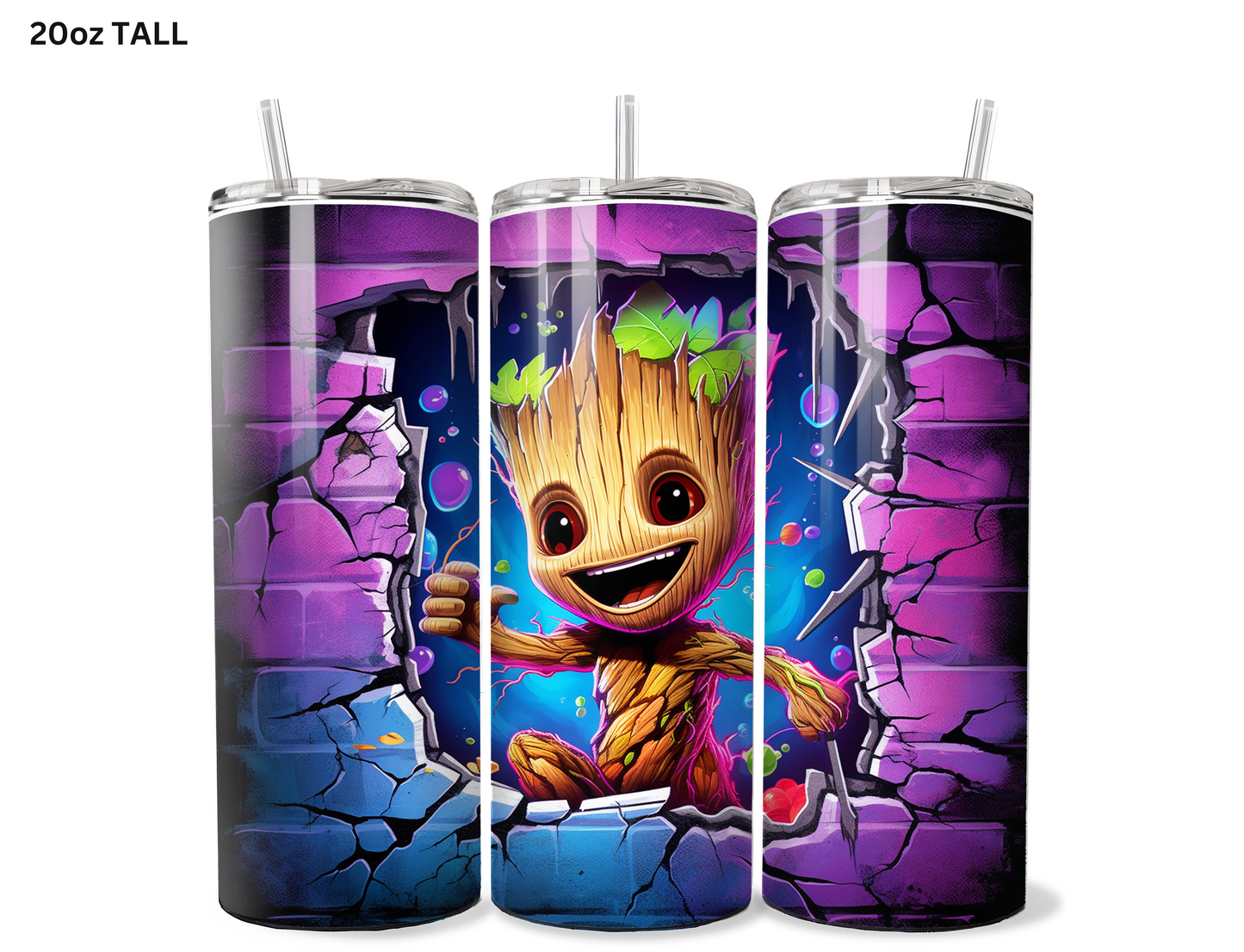 Baby Groot Wall Break Tumbler