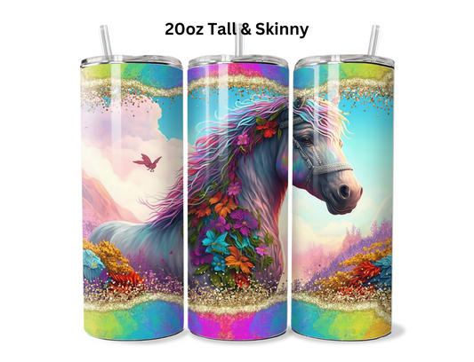 Colorful Horse Tumbler