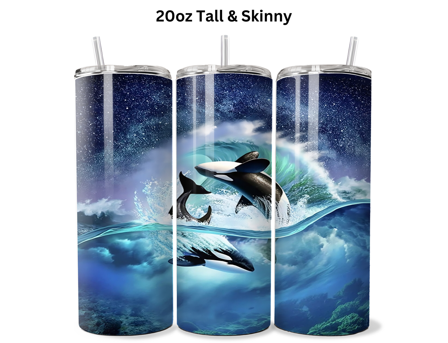 Midnight Orcas Tumbler