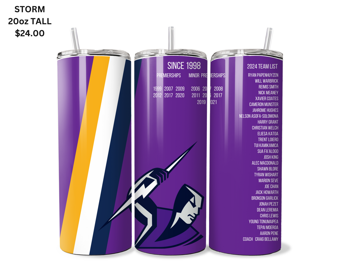 Melbourne Storm 2024 Fan Tumbler