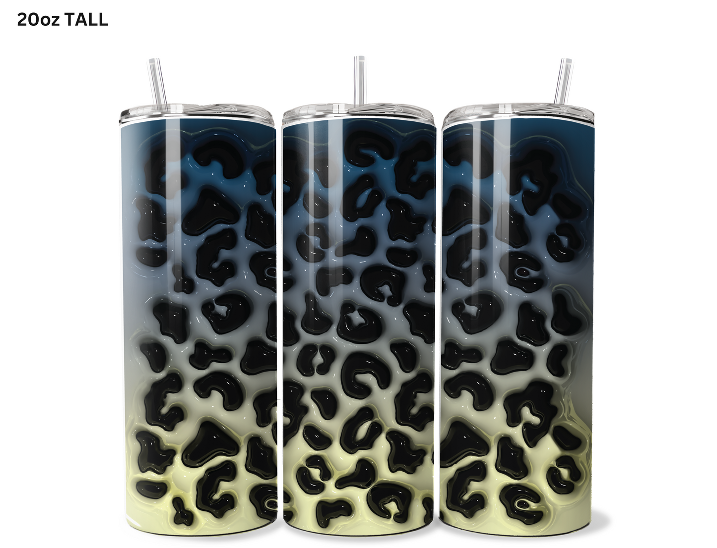 Animal Print - Baby Blue Tumbler