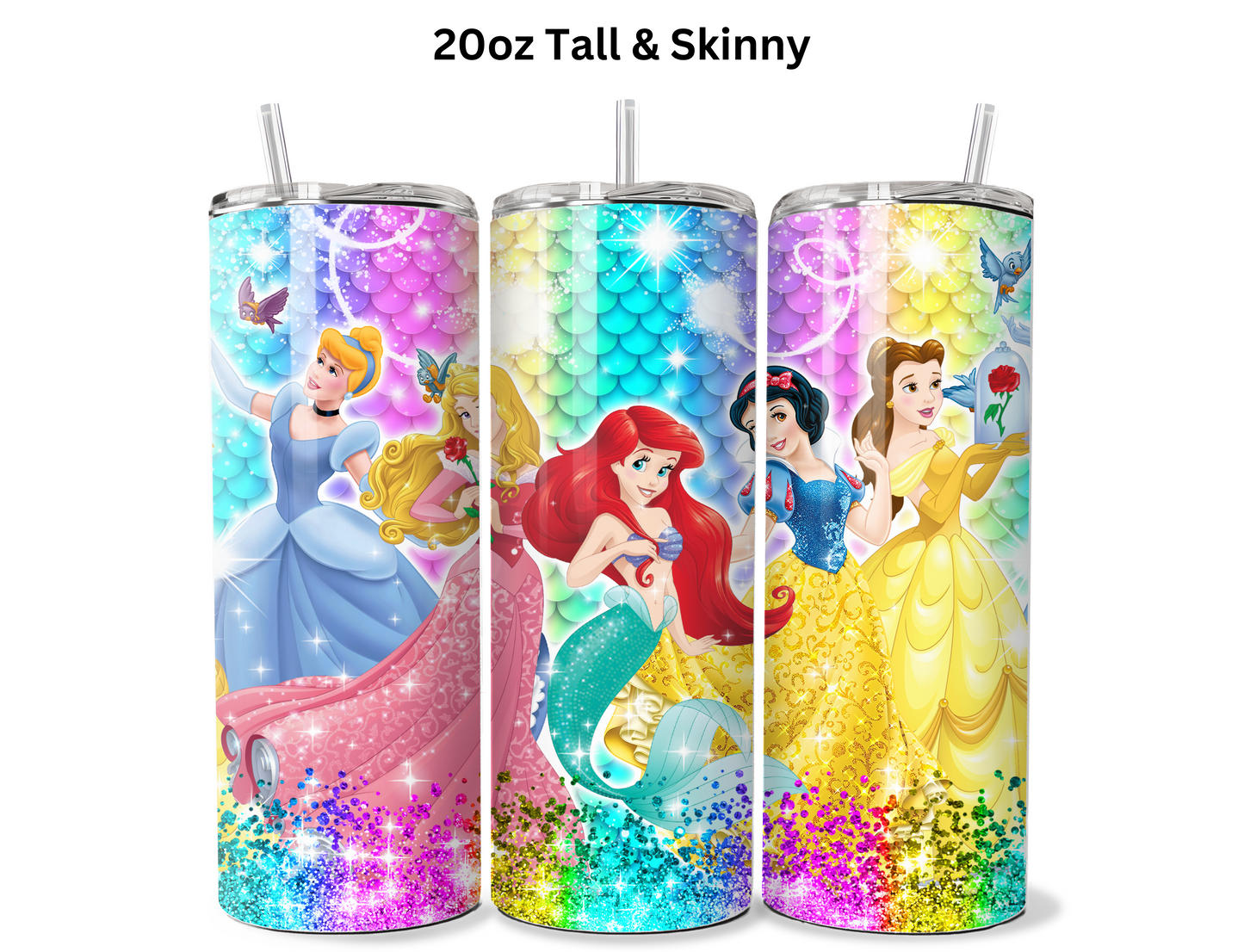 Rainbow Princess (3) Tumbler