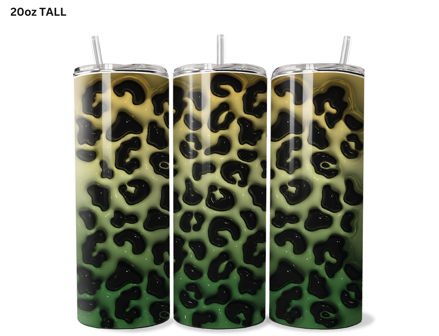 Animal Print - Sage & Forest Green Tumbler