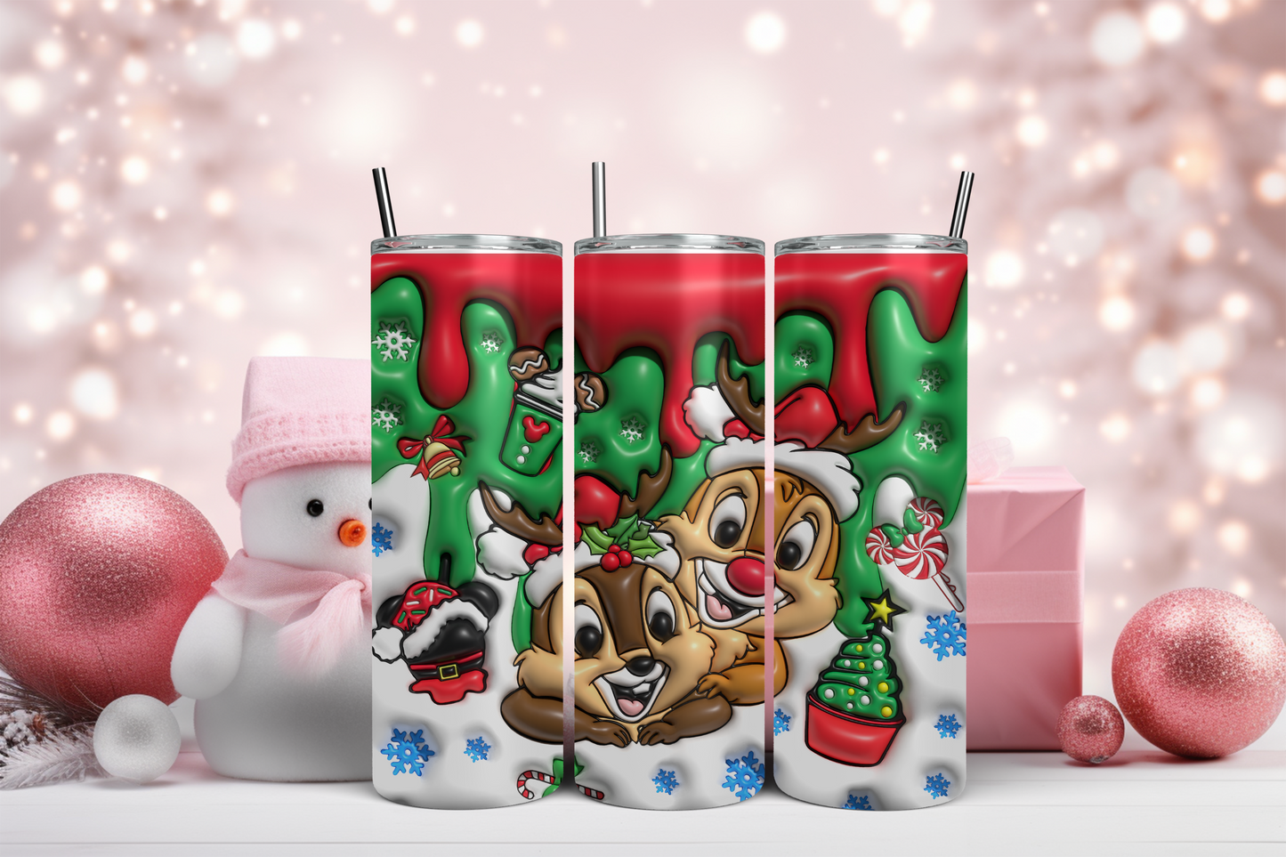 Chipmunk Christmas Tumbler