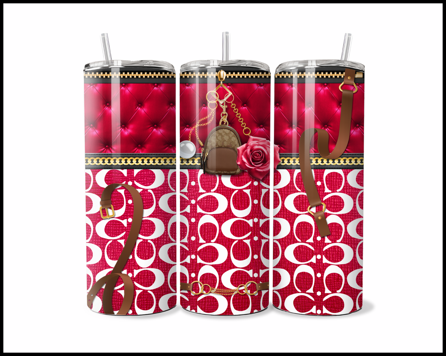 Designer Handbag Inspired Tumbler (025)