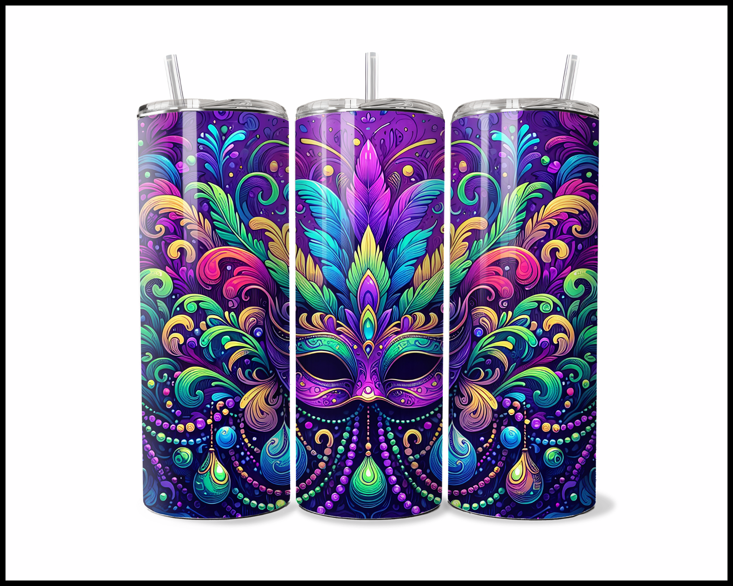 Neon Masquerade Magic Tumbler (3684)