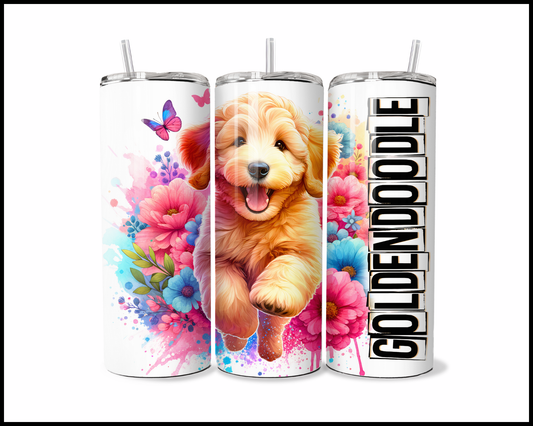 Blooming Goldendoodle Tumbler (2691)