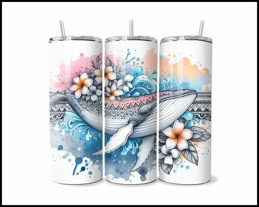Watercolor Whale Song Tumbler (3953)
